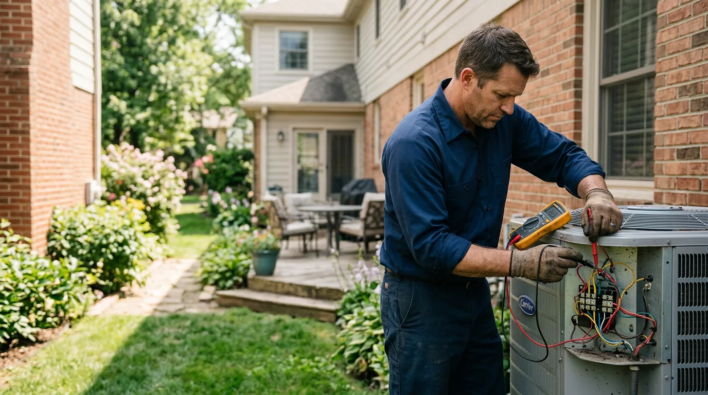 HVAC technician working near Crescent, OK
